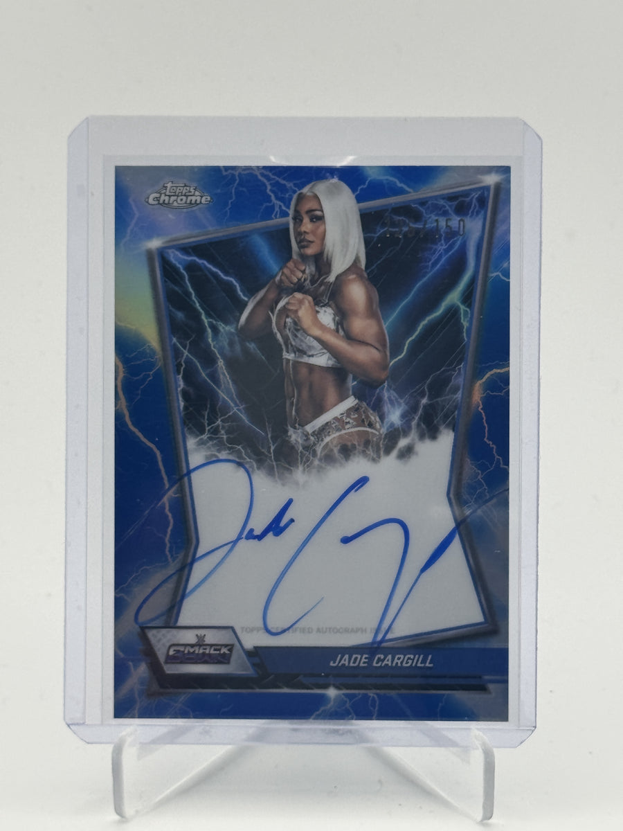 2026 Topps Chrome WWE #BBA-JAD Jade Cargill Blue Brand Autographs Blue #/150