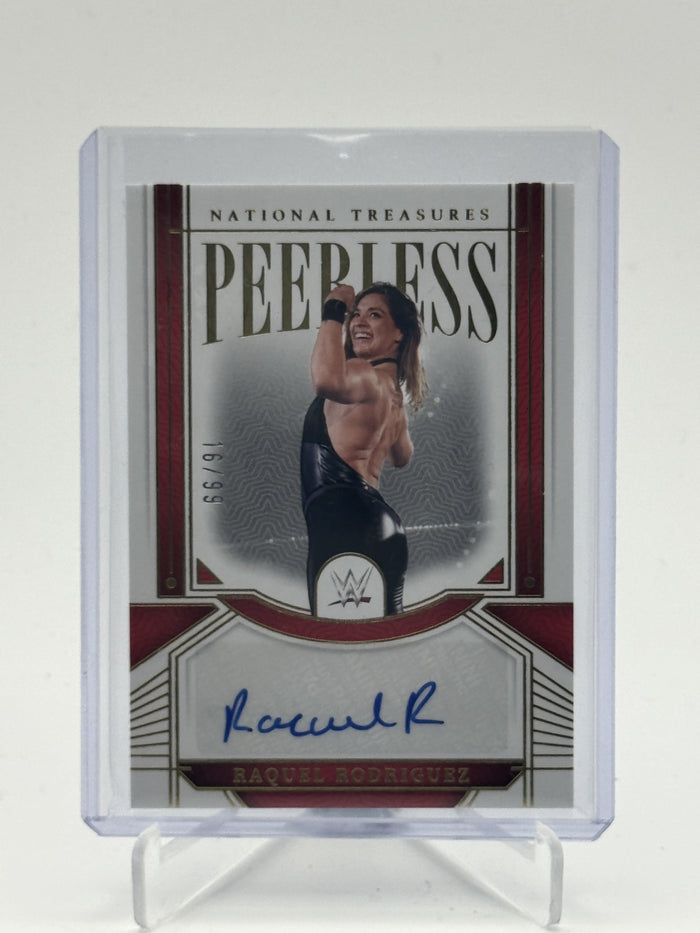 2024 Panini National Treasures WWE Raquel Rodriguez Peerless Signatures #/99