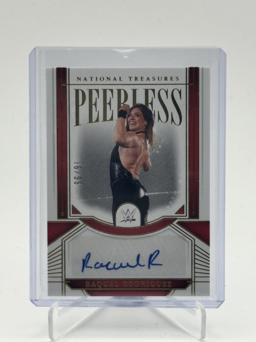 2024 Panini National Treasures WWE Raquel Rodriguez Peerless Signatures #/99
