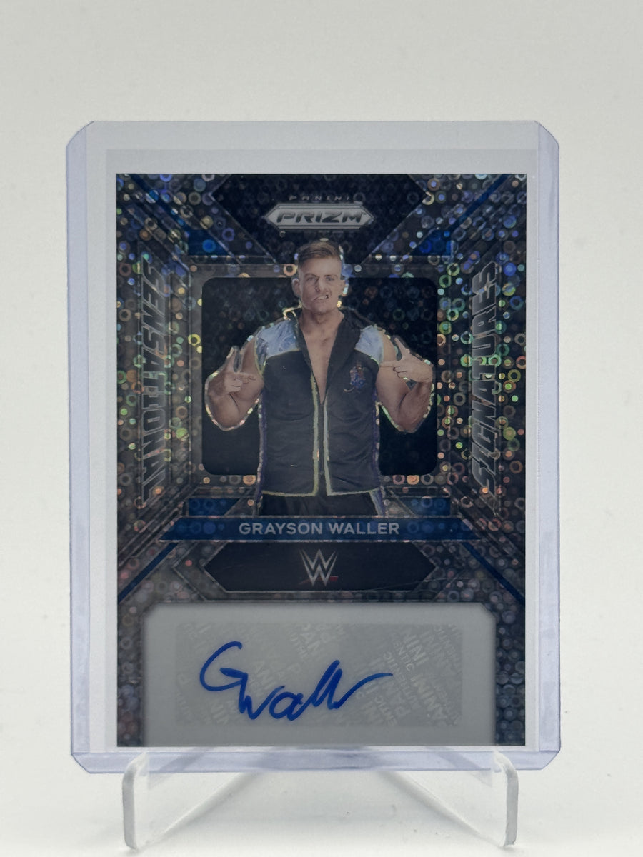 2024 Panini Prizm WWE #SS-GWA Grayson Waller Sensational Signatures Under Card