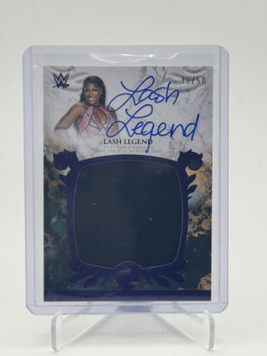 2025 Topps Royalty WWE #RYA-LLE Lash Legend Royalty Relic Autographs Purple #/50