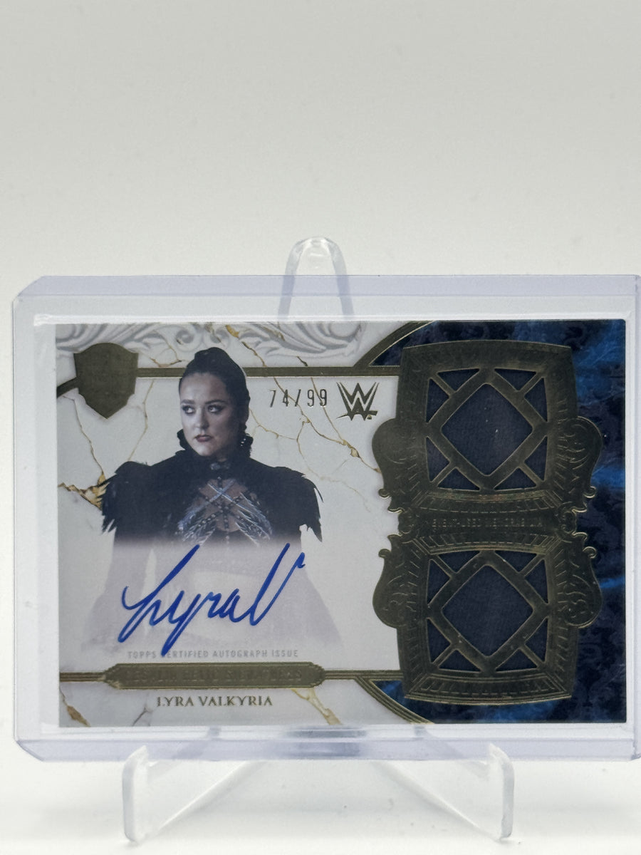2025 Topps Royalty WWE #RES-LVA Lyra Valkyria Regalia Relic Signatures #/99