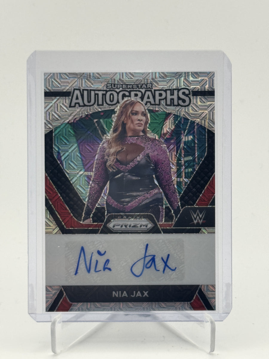 2024 Panini Prizm WWE #SA-NJX Nia Jax Superstar Autographs Mojo #/25