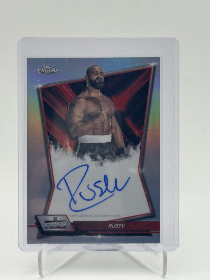 2026 Topps Chrome WWE #RBA-RSV Rusev Red Brand Autographs