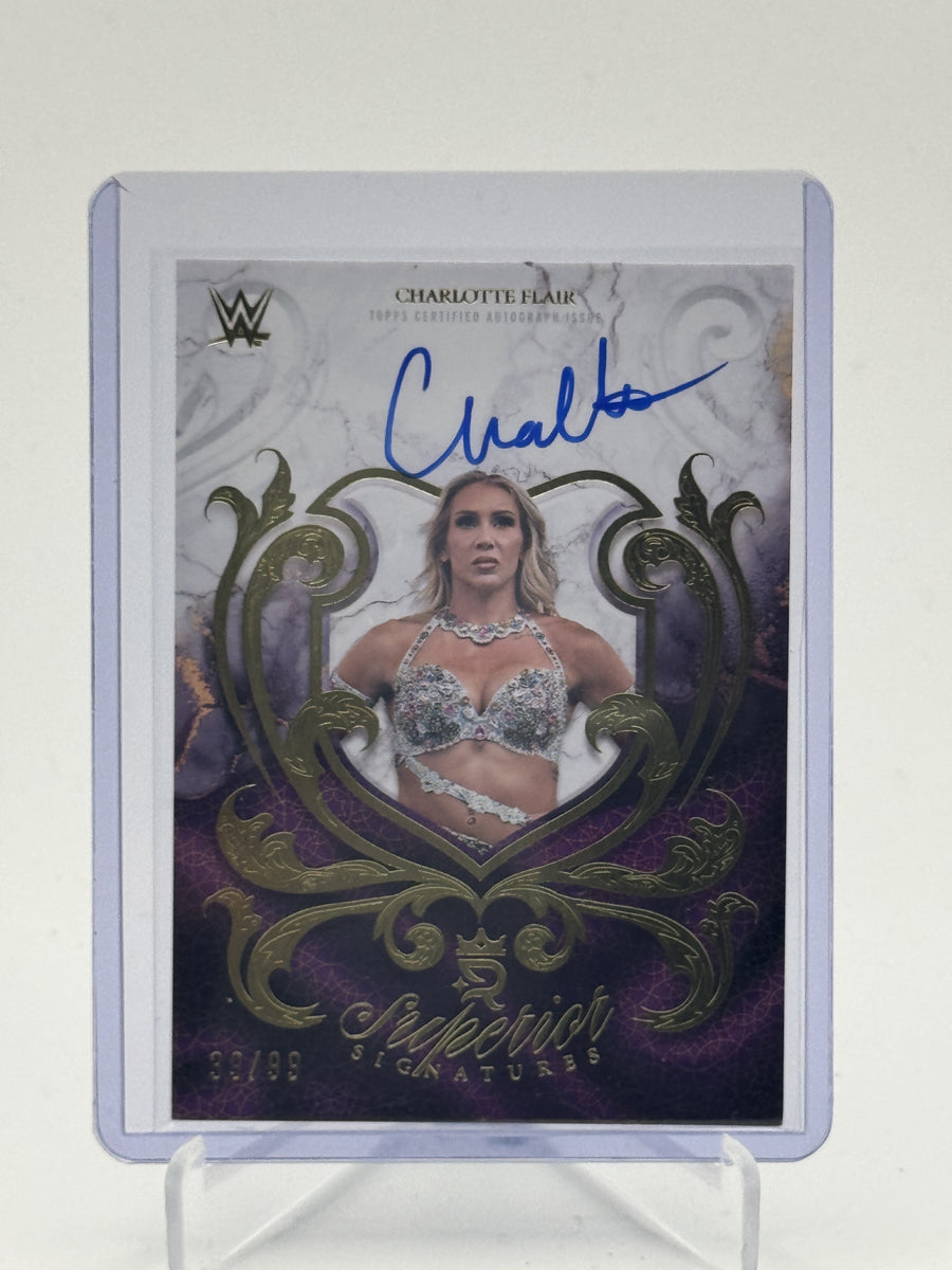 2025 Topps Royalty WWE #SUP-CFL Charlotte Flair Superior Signatures #/99