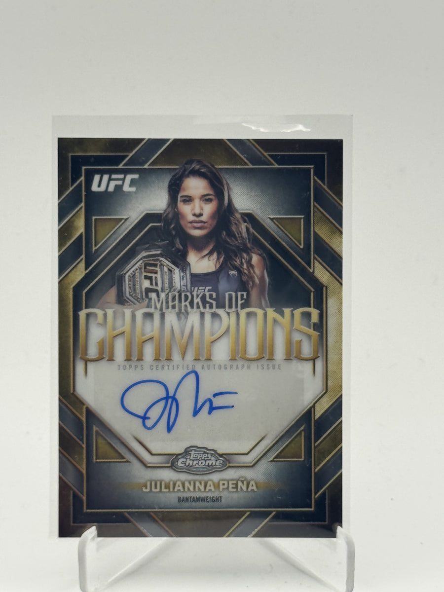 2026 Topps Chrome UFC #MOC-JP Julianna Peña Marks of Champions Autographs