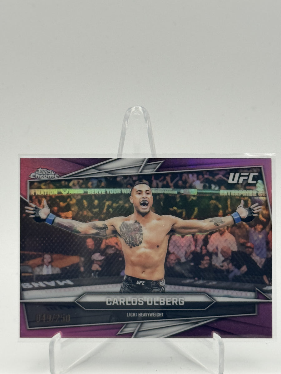 2026 Topps Chrome UFC #110 Carlos Ulberg Pink Refractor #/250