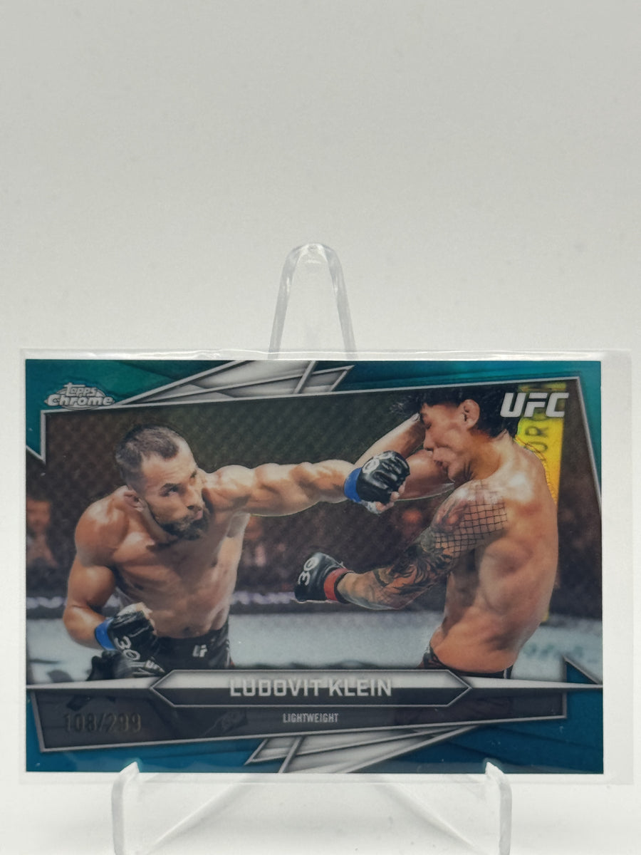 2026 Topps Chrome UFC #145 Ludovit Klein Teal Refractor #/299