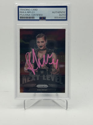 2022 Panini Prizm WWE #24 Rhea Ripley WWE Next Level Green -Auto PSA Authentic