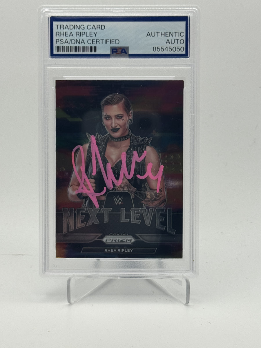 2022 Panini Prizm WWE #24 Rhea Ripley WWE Next Level Green -Auto PSA Authentic