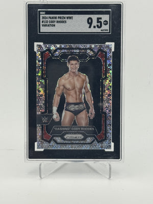 2024 Panini Prizm WWE #132b "Dashing" Cody Rhodes Under Card Prizms SGC 9.5
