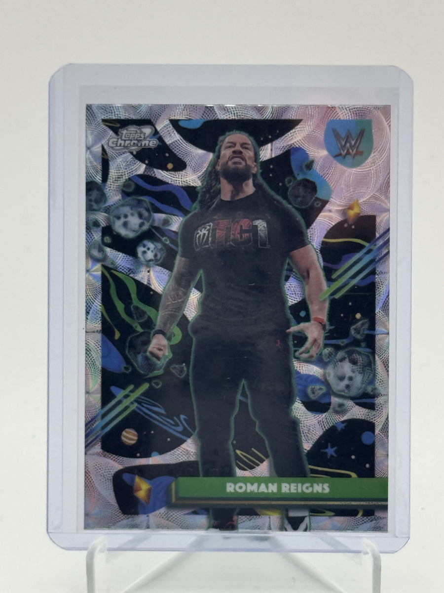 2026 Topps Chrome Cosmic WWE #7 Roman Reigns Nucleus Refractor