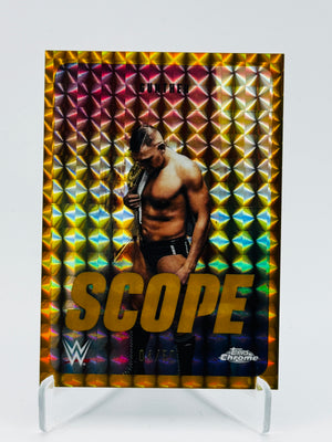 2026 Topps Chrome WWE #SCO-11 Gunther Scope Gold Geometric Refractor #/50