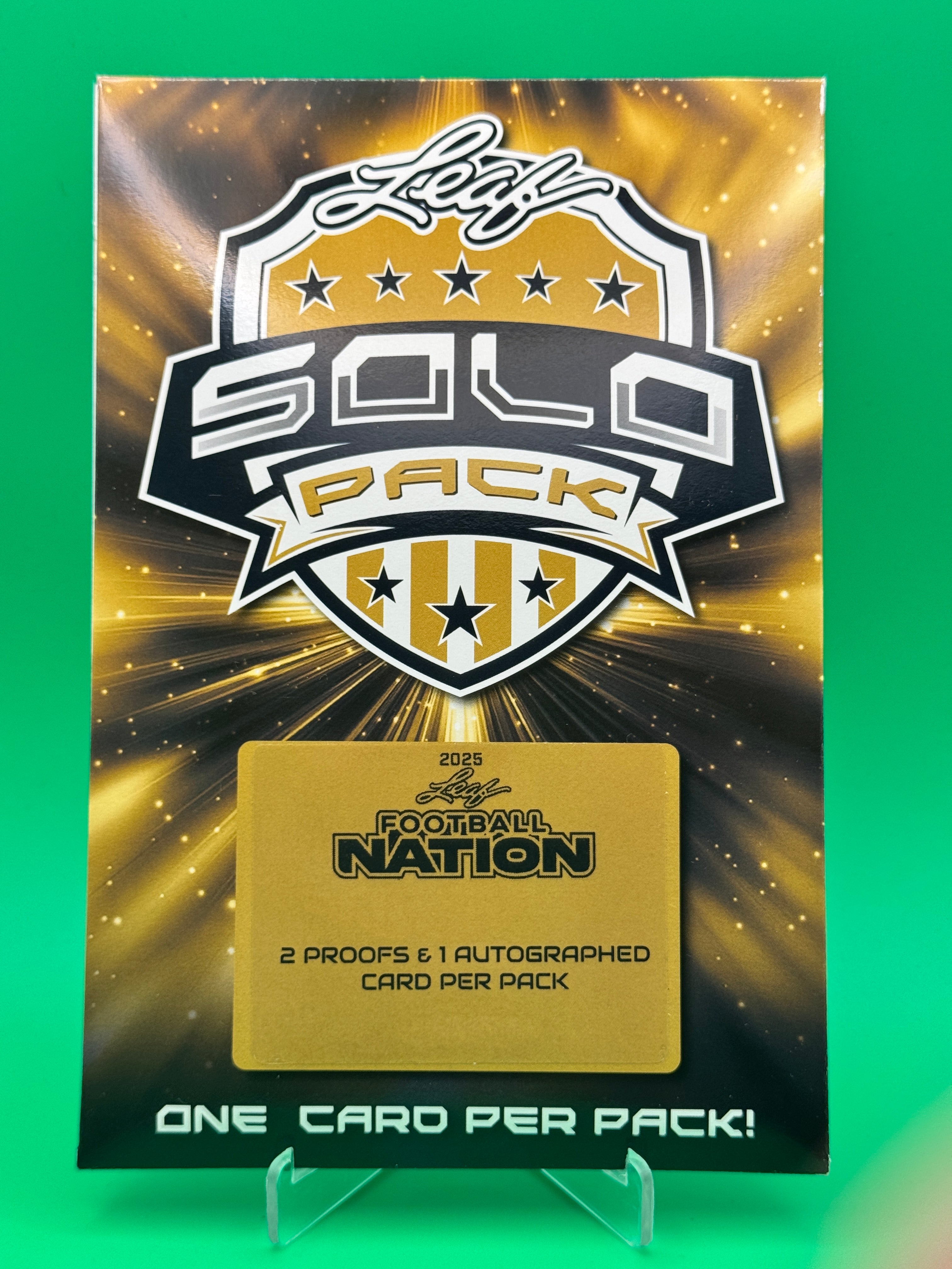 2025 Leaf Football Nation Pack 2 Proofs 1 Autograph Factory Sealed
