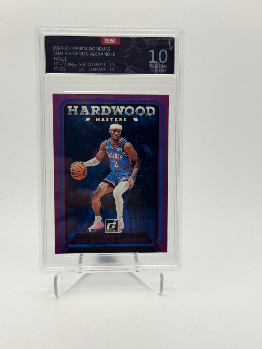 12024/25 Panini Donruss Shai Gilgeous Alexander #11 Hardwood Masters OCD-10