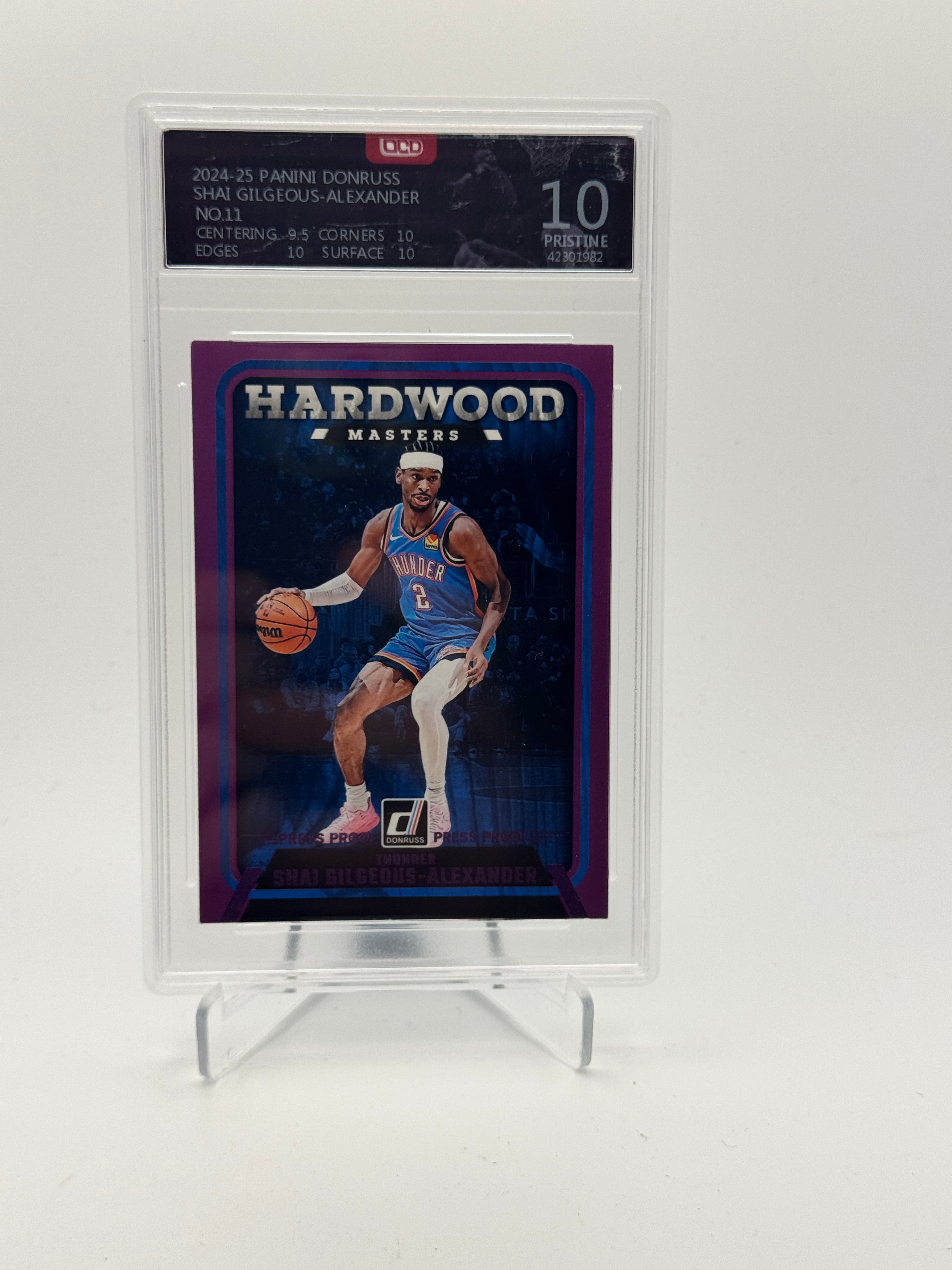 12024/25 Panini Donruss Shai Gilgeous Alexander #11 Hardwood Masters OCD-10