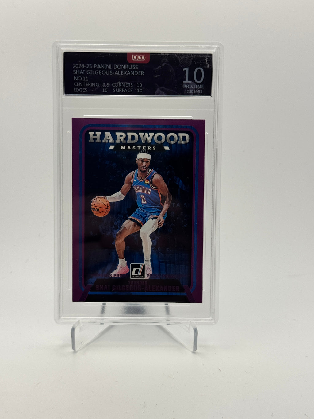 12024/25 Panini Donruss Shai Gilgeous Alexander #11 Hardwood Masters OCD-10