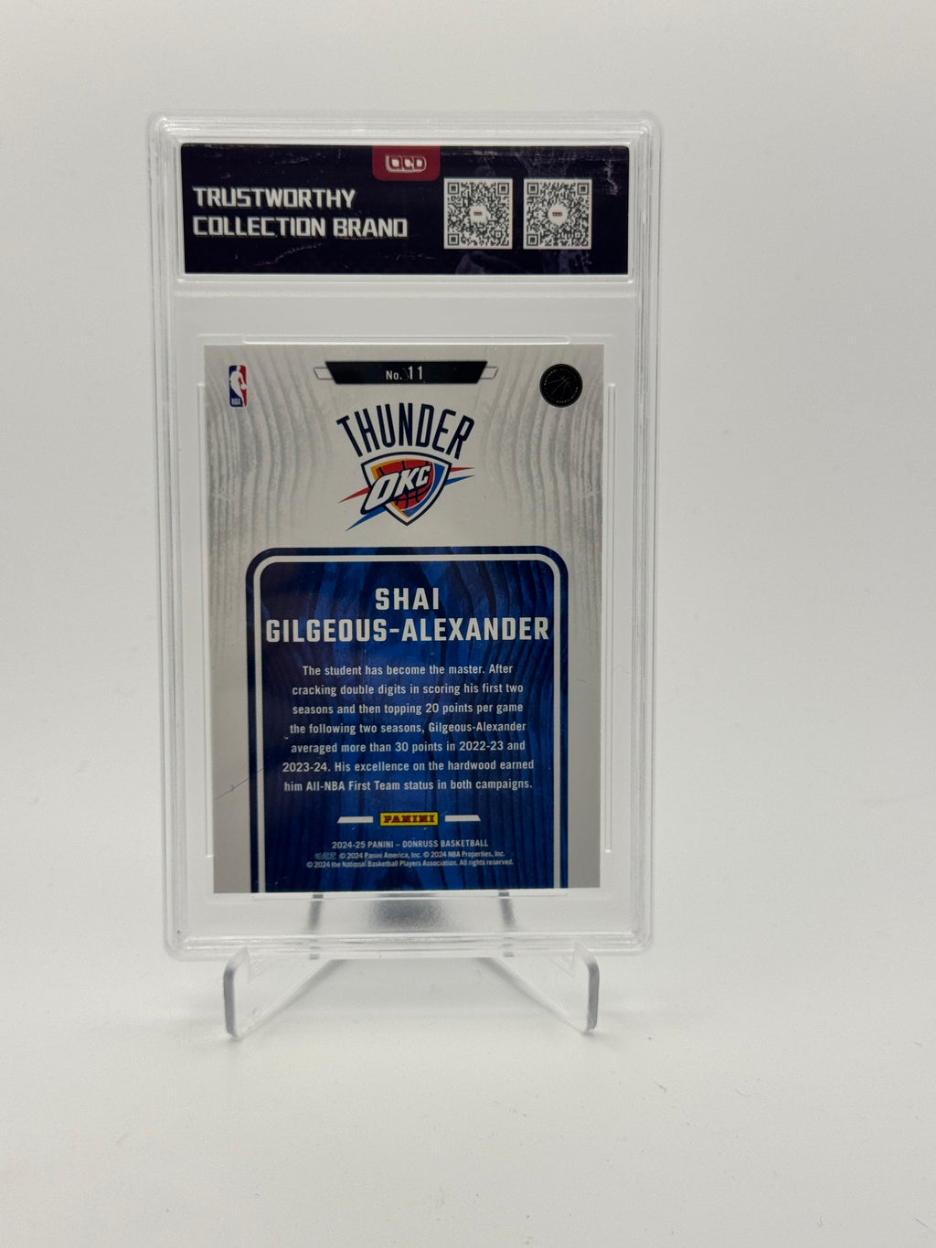 12024/25 Panini Donruss Shai Gilgeous Alexander #11 Hardwood Masters OCD-10